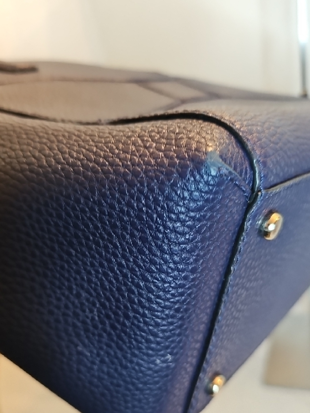 kate spade navy pebbled leather bow-detail tote - Picture 6 of 12